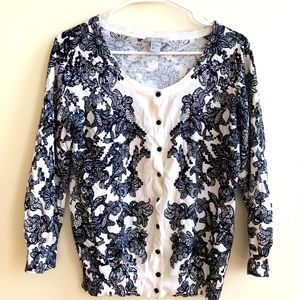 Floral Lace Print Cardigan